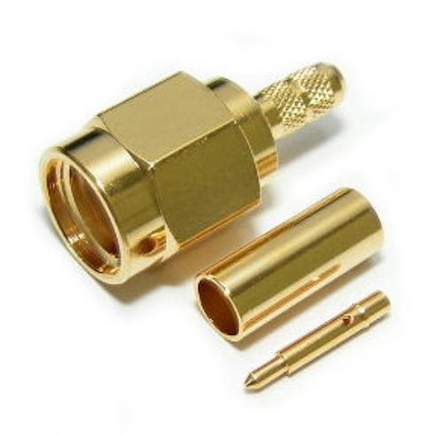 SMA Plug Crimp RG174 Gold